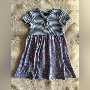Girls Floral/Striped Spring Dress 3T